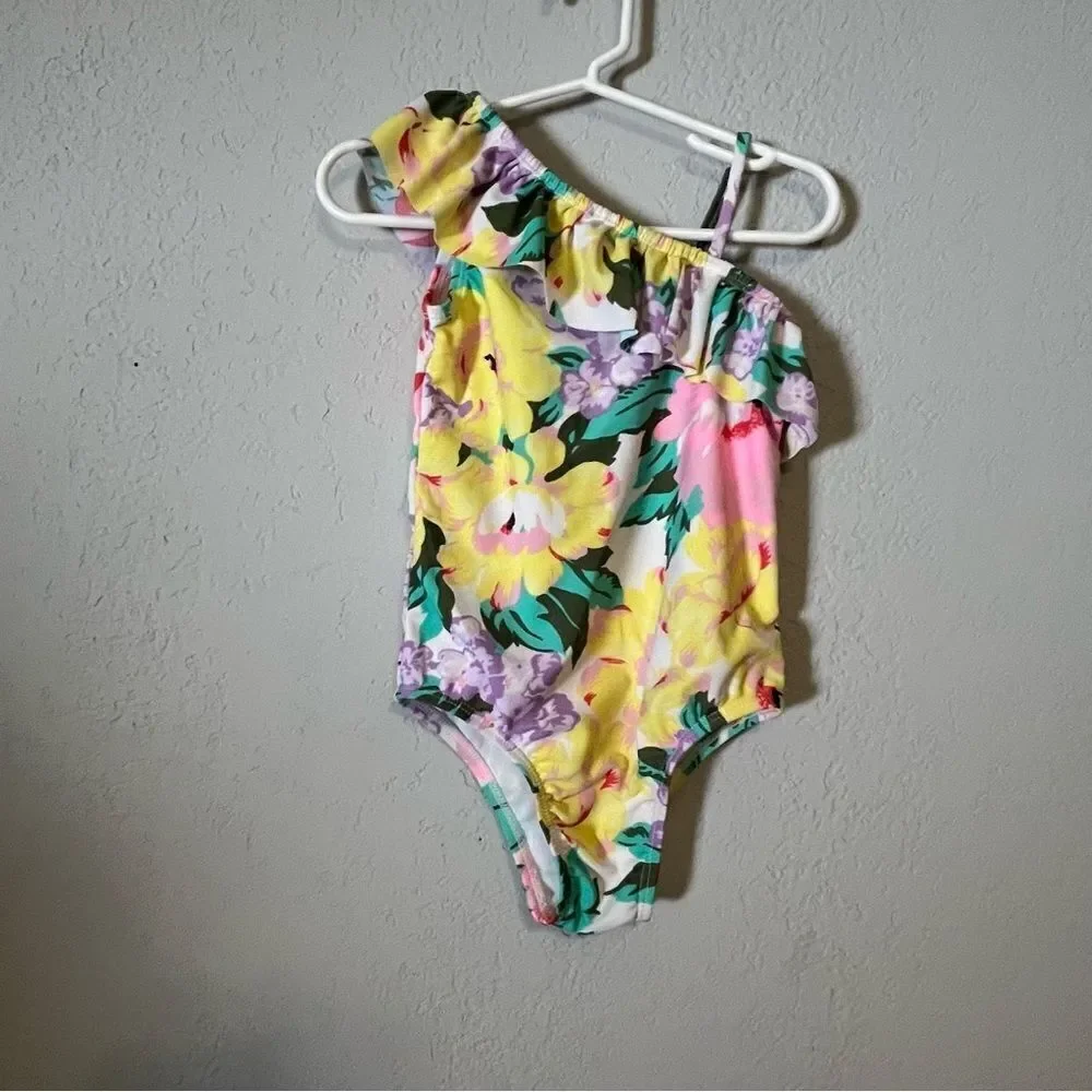 Gap Yellow Floral One Piece Swimsuit